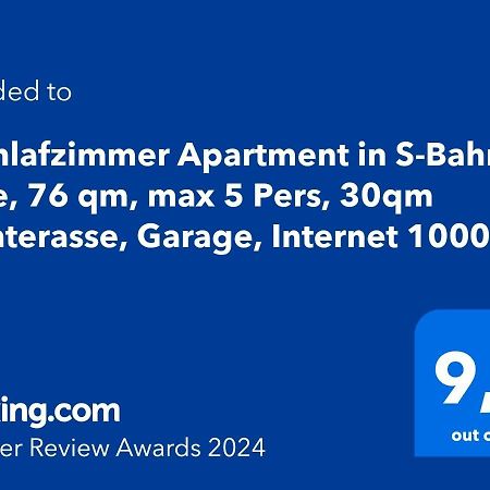 3 Zimmer Apartment In S-Bahn Naehe, 76 Qm, Max 5 Pers, 30Qm Dachterasse, Garage, Internet 1000 Mbit Gaertringen Экстерьер фото